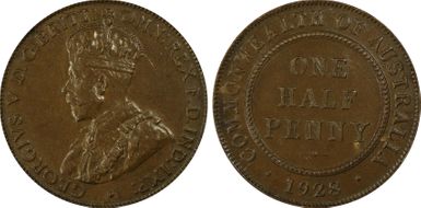 1928 1/2D AU58BN