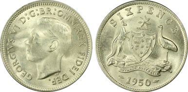 1950(m) 6D KM-45 Ag MS64