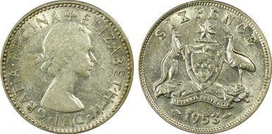 1953(m) 6D KM-52  Ag AU53