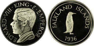 "1936" Medal FM37b PE Edward VIII PR66DCAM