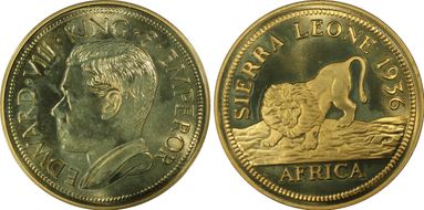 "1936" (1984) Medal FM61 var Brass Edward VIII Fantasy RE MS65