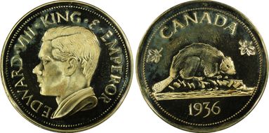 "1936" Medal FM31 PE Edward VIII Var Brass PR65CAM