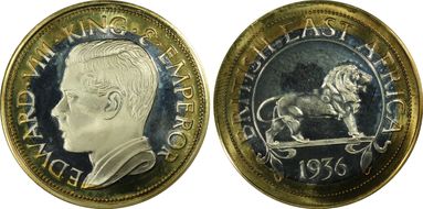 "1936" Medal FM25b Edward VIII PE Var Bi-metallic CuNi/Brass PR66DCAM