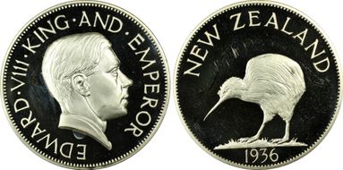 "1936" (1972) Crown FM18a Edward VIII Ag Fantasy PR65DCAM