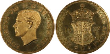 "1937" (2000) "5 Shil" FC26c Edward VIII PE Bronze Fantasy PR66CAM