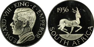 "1936" (1984) Medal FM63b Edward VIII PE Fantasy CuNi PR66CAM