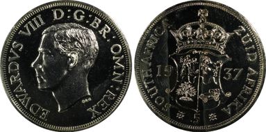"1937" (5 Shil) FC26 Edward VIII PE Var Copper Nickel PR65