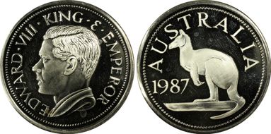 1987 Medal MM15b Edward VIII RE CuNi PR64CAM