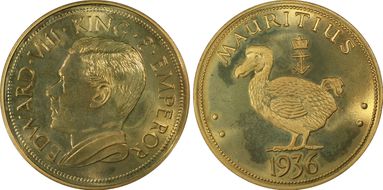 "1936" (1984) Medal FM51 Edward VIII Fantasy RE var Brass MS66