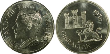 "1936" Medal FM39b Edward VIII Fantasy RE CuNi MS65