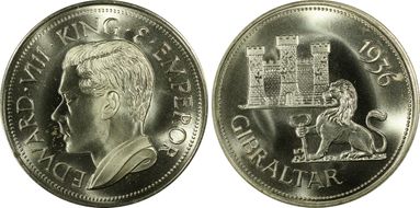 "1936" Medal FM39b Edward VIII Fantasy RE CuNi MS65