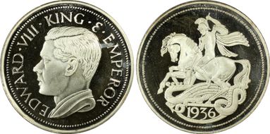 "1936" Medal FM43e Edward VIII RE Pft Silver PR65DCAM