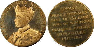 1971 Medal CM379b Edward VII Ae Diamond Jubilee of Investiture SP64