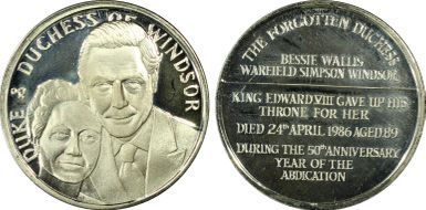 1986 Medal MM12c Edward VIII Ag PE Var 22mm PR67DCAM