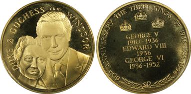 1996 Medal MM23 Edward VIII  Var Brass PR66CAM