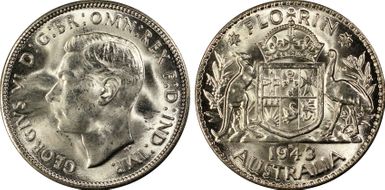 1943-S Florin KM-40  Ag MS64