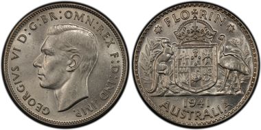 1941(m) Florin KM-40  Ag MS62