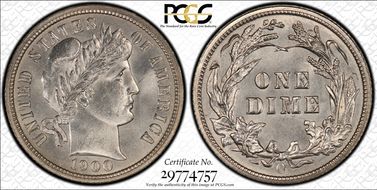 1900-O 10C MS64+