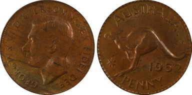 1952 A. (p) 1D London Reverse MS63RB