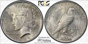 1924 $1 MS62