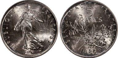 1989 5 Fr Gad-771 MS64