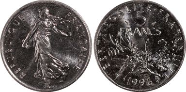 1996 5 Fr Gad-771 MS66