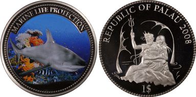 2008 $1 KM-449 Shark PR68DCAM