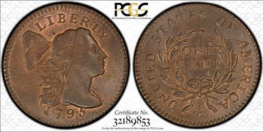 1795 1C S-75 MS65+ RB