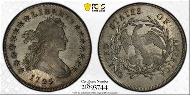 1795 $1 Draped Bust, Centered XF45