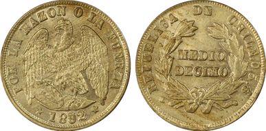 1892/82-So 1/2 Dec MS63
