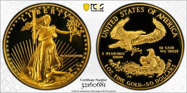 1988-W $50 Gold Eagle PR70DCAM