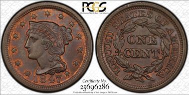 1847 1C MS66BN