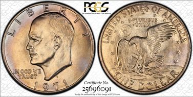 1971-D $1 MS67