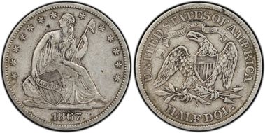 1867-S 50C WB-9 DDR VF35