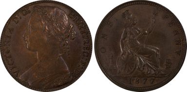 1877 1D S-3954 Wide Date AU53BN