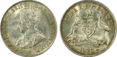1923(m) 3D KM-24  Ag AU58