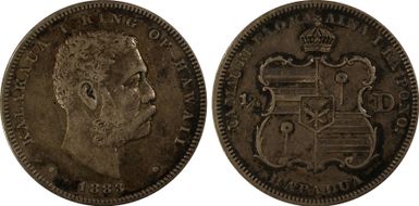 1883 50C Hawaii VF35