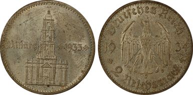 1934-D 2 Mk Potsdam J-355 MS63