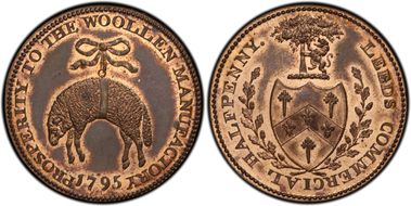 1795 Tk 1/2D DH-28a Yorkshire MS65RB