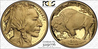 2015-W $50 American Buffalo .9999 Fine Gold First Strike PR70DCAM