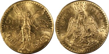 1927 50 Peso KM-481  Au MS64