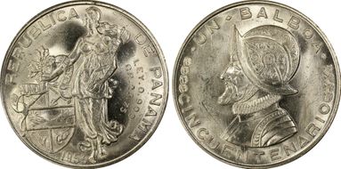 1953 Balboa Republic of Panama 50th Ann. MS63