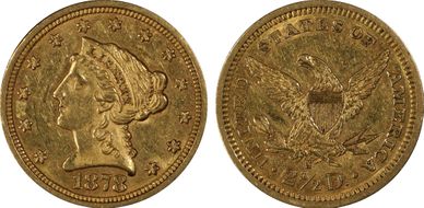 1878-S $2.50 AU55