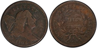 1794 1/2C C-3a Sm Edge Letters VG10BN