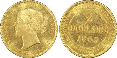 1865 $2 MS66