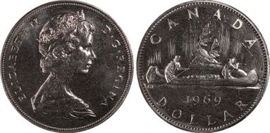 1969 $1 Voyageur MS65