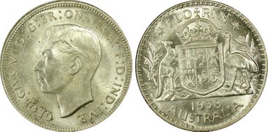 1938(m) Florin KM-40  Ag MS63