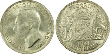 1941(m) Florin KM-40  Ag MS62