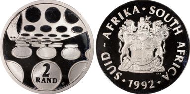 1992 2 Rand Coin Minting PR68DCAM