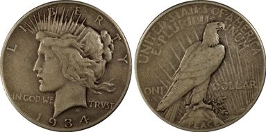 1934-S $1 VF35